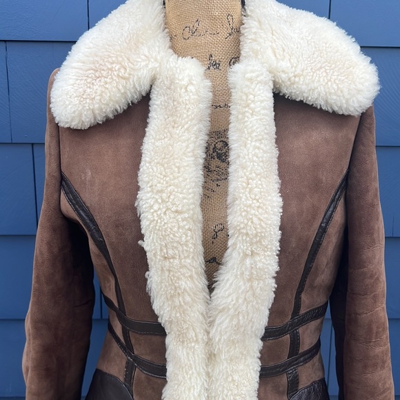 Vintage shearling med. coat coat warm! Penny Lane and Alice & Olivia style! - Picture 9 of 10